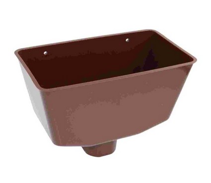 Brown Square Round Hopper