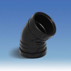 Black 110MM 135° DOUBLE SOCKET SOIL BEND