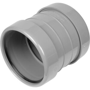 Grey 110MM DOUBLE SOCKET SOIL PIPE CONNECTOR