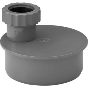 Grey WASTE ADAPTOR 32MM SINGLE