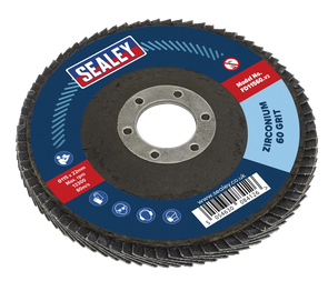 SEALEY Zirconium Flap Disc Ø115mm & 22mm Bore - 60 Grit