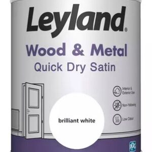 Leyland Quick Dry Satin Paint - 2.5 Litres - Brilliant White