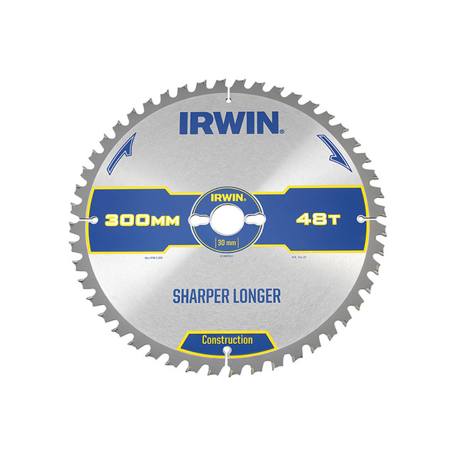IRWIN Circular Saw Blade 300 x 30mm x 48T ATB