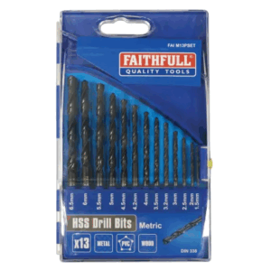 Faithfull HSS Drill Bit Set of 13 1.5 - 6.5mm