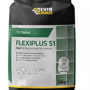 Everbuild 711 Rapid Set Flexiplus Tile Adhesive - 20KG