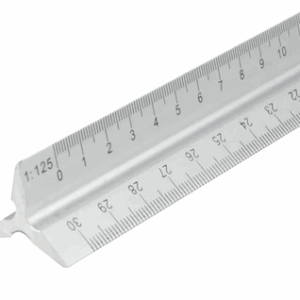 Faithfull Aluminium Triangle Scale Rule - 300mm (12 inch)