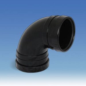 Black 110MM 92.5° DOUBLE SOCKET SOIL BEND