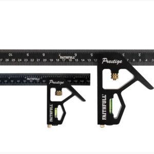 Faithfull Prestige Combination Square Twin Pack - 150mm (6in) & 300mm (12in)