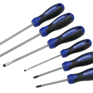 Faithfull Soft Grip Screwdriver Set, 6 Piece