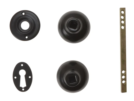 YALE Rim Knob - Black Finish