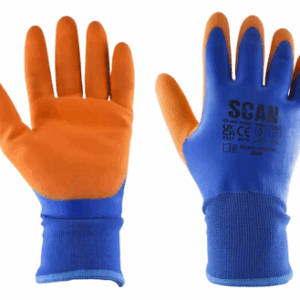 Scan Thermal Waterproof Latex Coated Gloves - LARGE (Size 9)