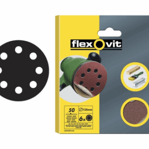 Flexovit Hook & Loop Assorted Sanding Discs - Holed 125mm (Pack of 6)