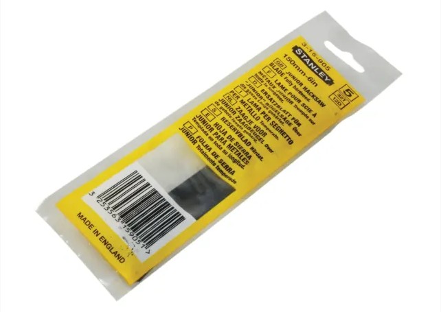 Stanley Junior Hacksaw Blades (Card of 5) 1
