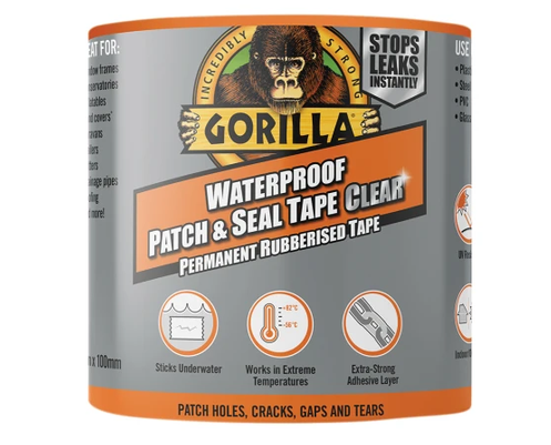 Gorilla Clear Waterproof Patch & Seal Tape - 3 metres