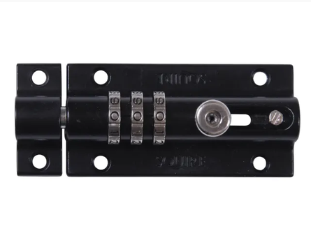 SQUIRE CombiBolt 3 Re-Codable Locking Bolt - 92mm - BLACK