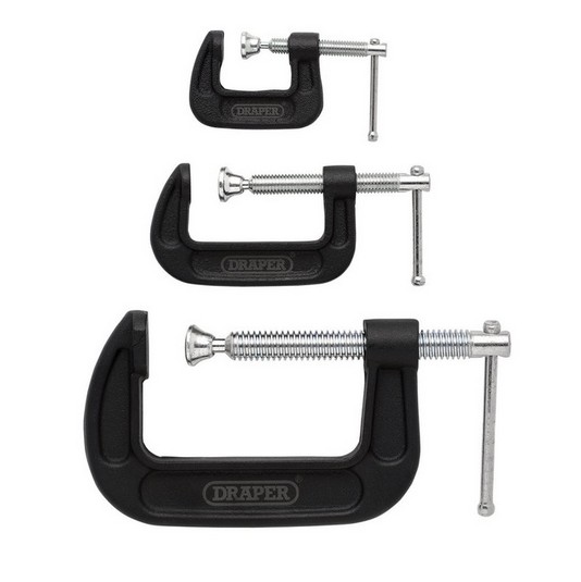 Draper Heavy Duty G-Clamp Set (3 Piece) 1