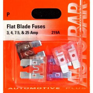 AUTOBAR Assorted Blade Fuses - 3, 4, 7.5 & 25 Amps (Pk 4)