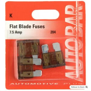 AUTOBAR Flat Blade Fuses 7.5 Amp (Pk 3)