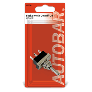 AUTOBAR Flick Switch On/Off/On 25A Metal