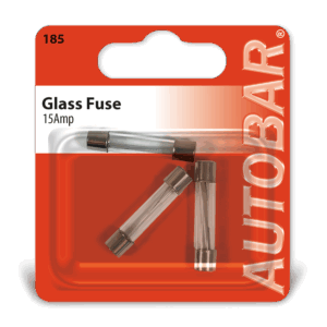 AUTOBAR Glass Fuses 15 Amp (Pk 3)