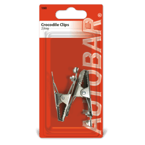 AUTOBAR Crocodile Clips 25 Amp (Pk 2)