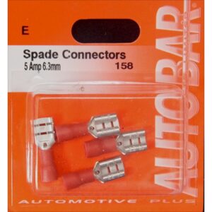 AUTOBAR Female Spade 6.3MM 5 Amp (Pk 4)