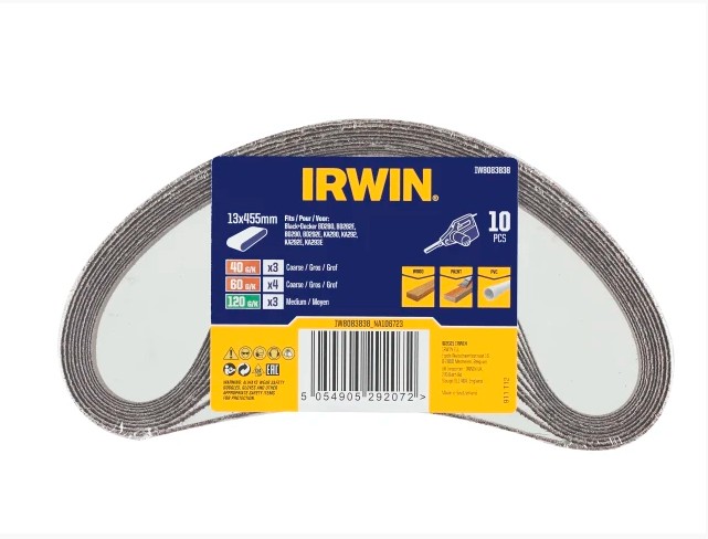 IRWIN Powerfile Sanding Belt Set (10 Piece) 1
