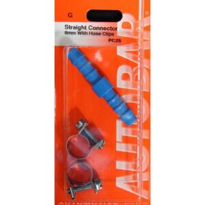 AUTOBAR Straight Connector 8mm (Qty 1)