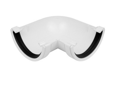 Half Round 90° Angle - White