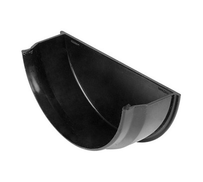 Half Round Internal Stopend - Black