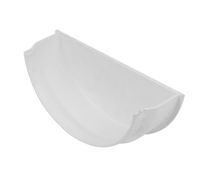 Half Round Internal Stopend - White