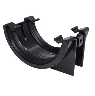 Half Round Union Bracket - Black