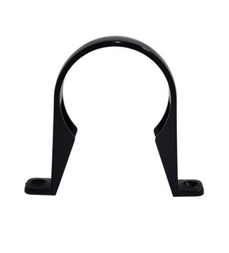 Round Downpipe Clip - Black