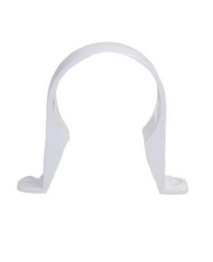 Round Downpipe Clip - White