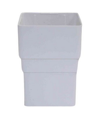 Square Pipe Socket - White