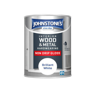 Johnstone's Hardwearing Non Drip Gloss Paint - Brilliant White - 2.5 Litres