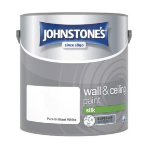 Johnstone's Wall & Ceiling Silk Paint - Brilliant White - 5 Litres