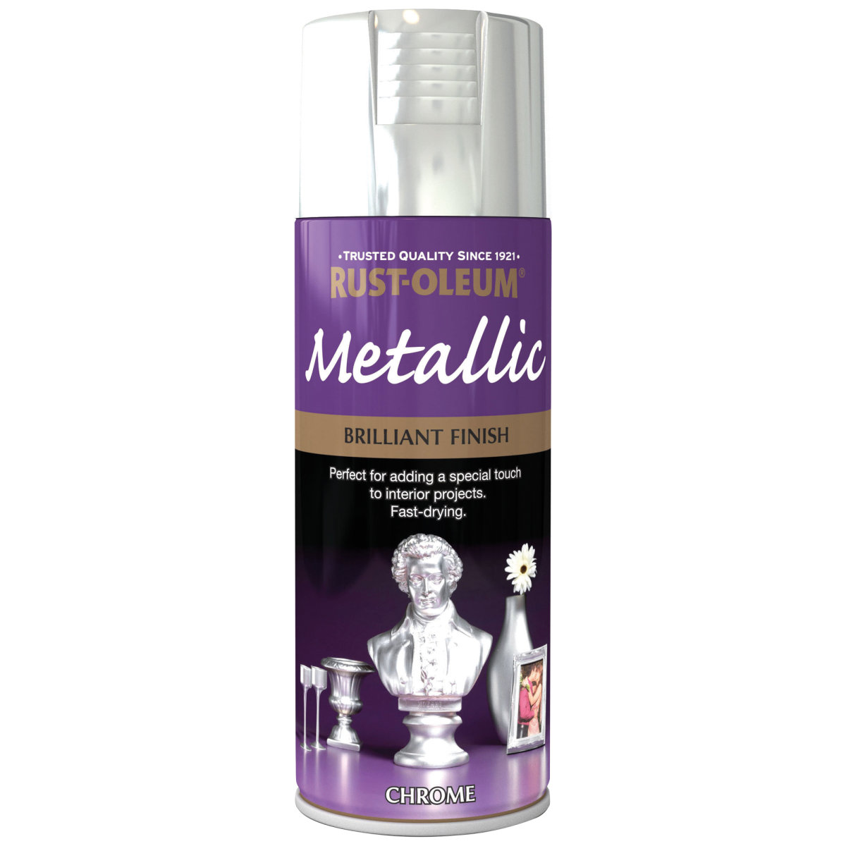 Rust-Oleum Metallic Brilliant Finish Spray Paint - 400ml - CHROME