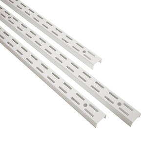 Twinslot Shelving Upright - White