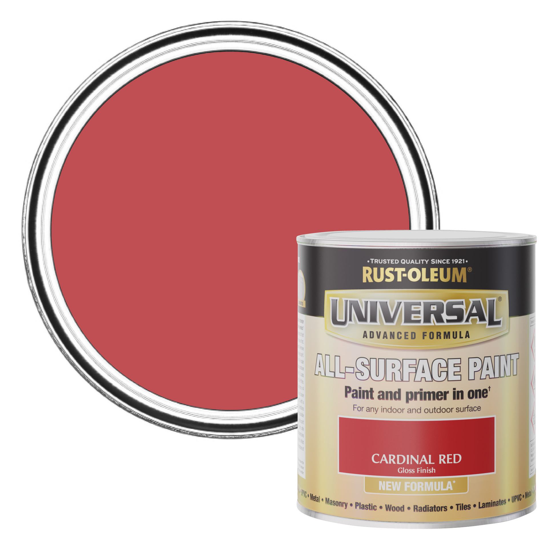 Universal All-Surface Gloss Paint - Cardinal Red 750ml