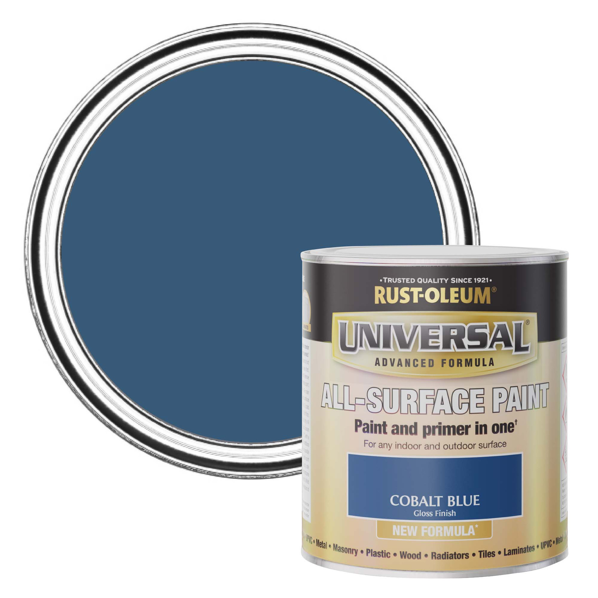 Universal All-Surface Gloss Paint - Cobalt Blue 750ml