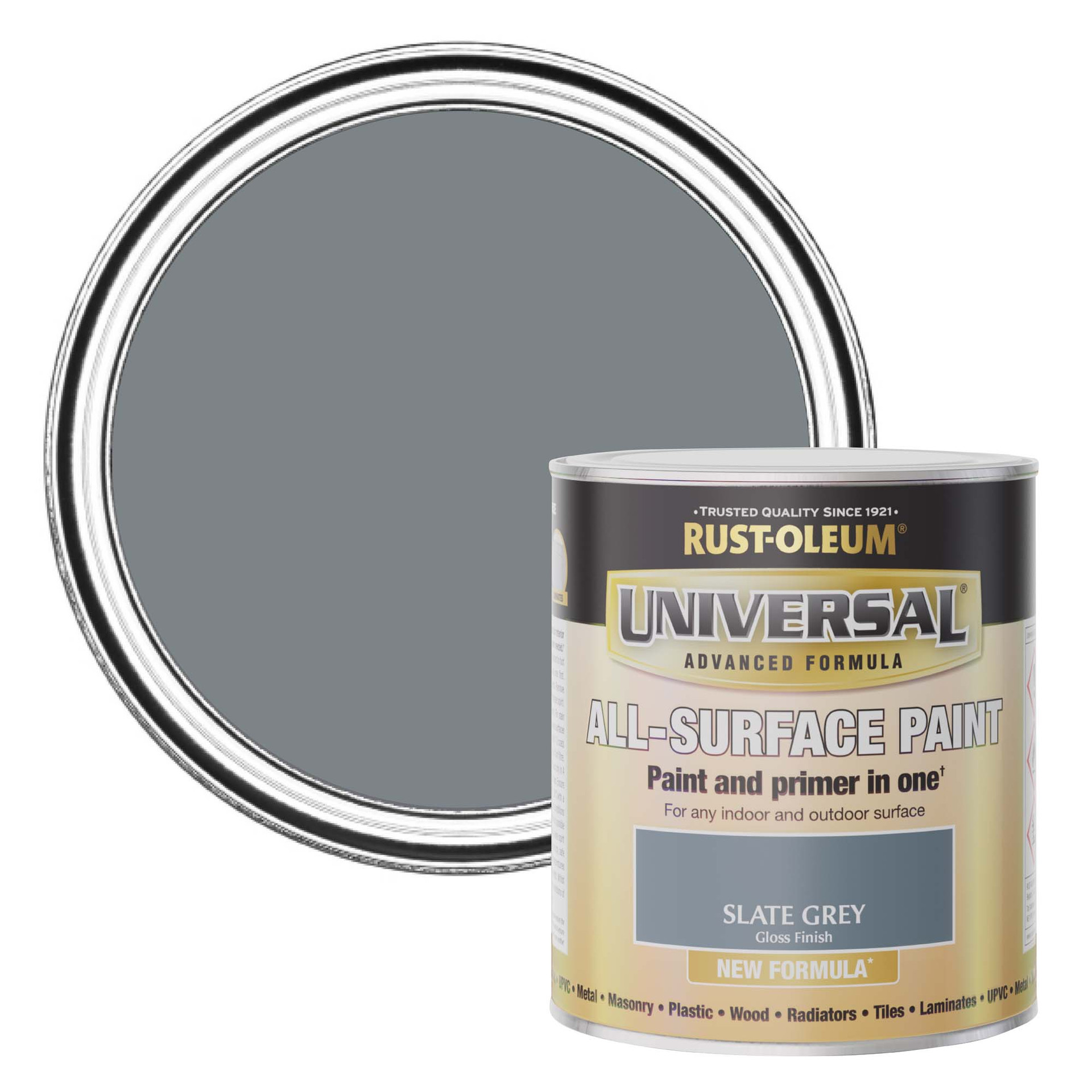 Universal All-Surface Gloss Paint - Slate Grey 750ml