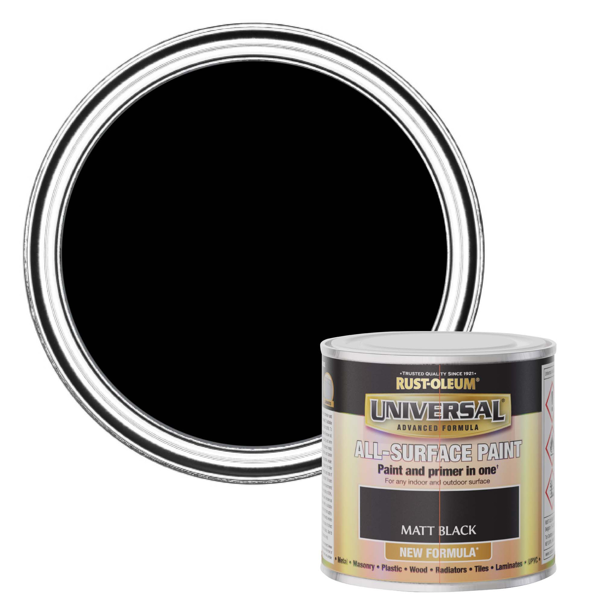 Universal All-Surface Matt Paint - Black 250ml